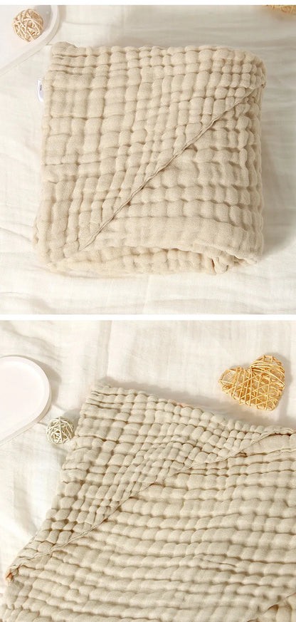 Baby Towels for Newborn 100% Muslin Cotton Baby Bath Towel with Hood for Babies, Infant, Toddler and Kids, Large 32x32Inch