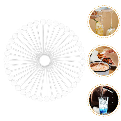 80 Pcs Coffee Stirrers Beverages Stirring Rod Plastic Sticks Mixing Drinks Swizzle Juice Cocktail