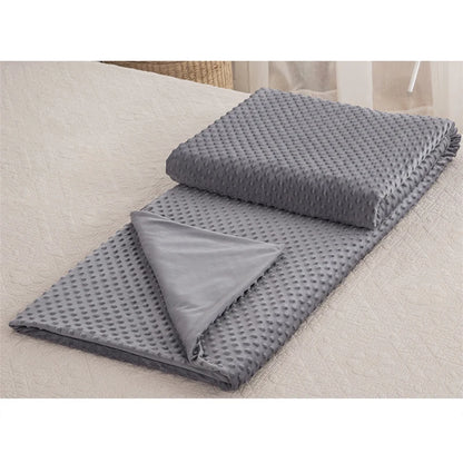 Soft Flannel Weighted Blanket Cover Solid Color Removable Quilt Cover For Heavy Weighted Blanket Decompression Blanket Cover