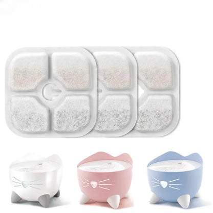 Set of 6/12 Pet Water Fountain Replacement Filters Cat Water Drinking Fountain Triple Filtration System for PIXI Water Dispenser