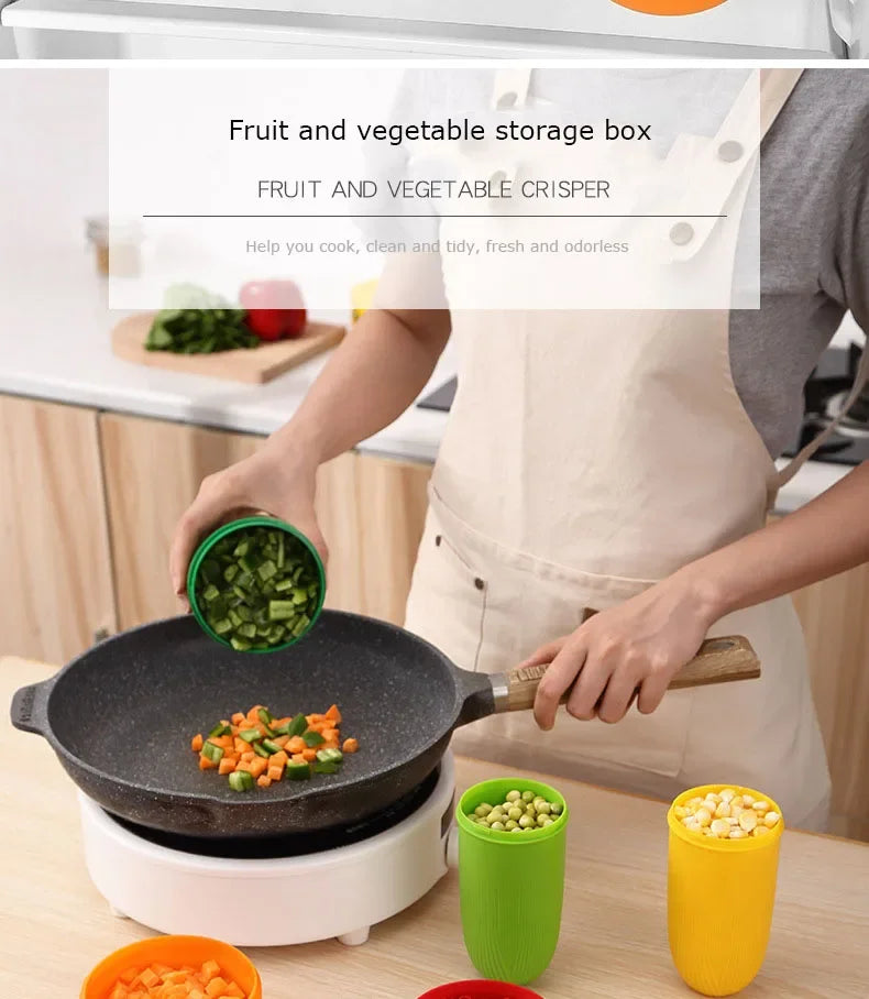 Food Fruit Vegetable Reusable Airtight Fresh Storage Storage Box for Fruits and Vegetables Easy to Clean Kitchen Gadgets