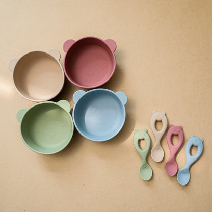 New Silicone Baby Feeding Bowl Tableware for Kids Waterproof Suction Bowl Feeding Bowl BPA Free Silicone Dishes for Baby Bowl