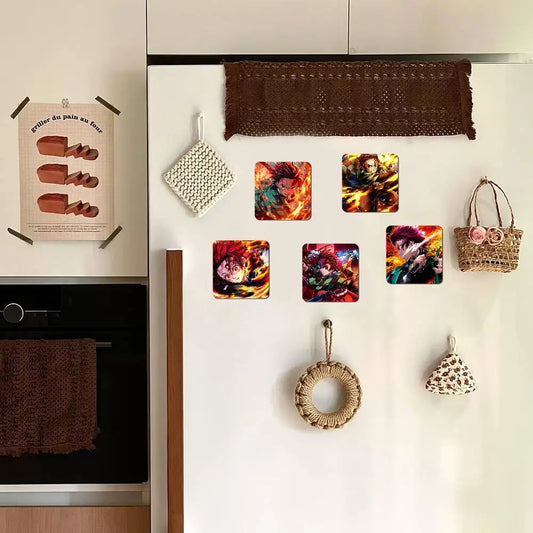 Demon Slayer K-Kimetsu No Y-Yaiba Fridge Magnets Fridge Magnets Memo Pads (For Refrigerator/Whiteboard/Home Multi-Purpose Use)