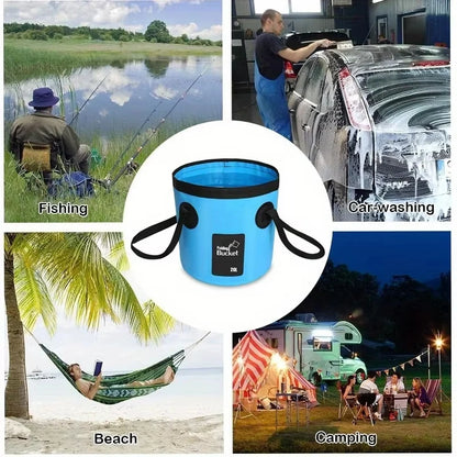 12L 20L Bowl Sink Washing Bag Car Wash Bucket Portable Outdoor Travel Foldable Water Multifunction Folding