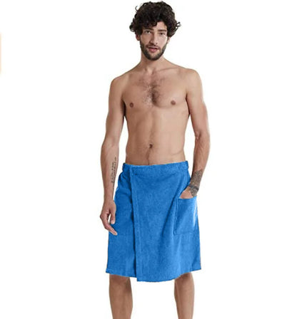 Bath Towel Beach Towel Men's Wearable Bath Towel Shower Room Bathrobe With Pocket Bath Towel Super Absorbent Microfiber Pajamas