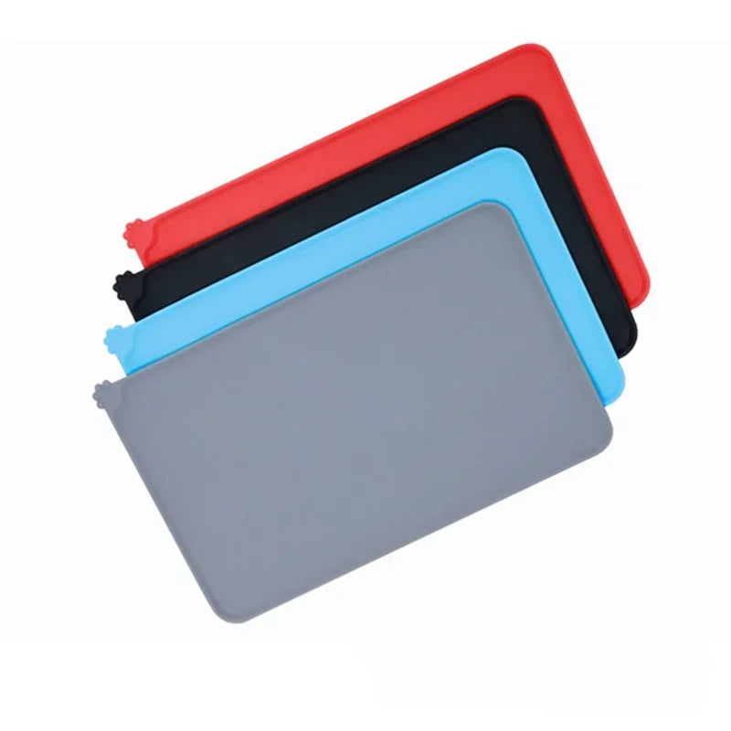 Silicone Non - Stick Waterproof Pet Food Feeding Pad with High Lips for Dog and Cat, Puppy Feeder Tray Water Cushion Placemat