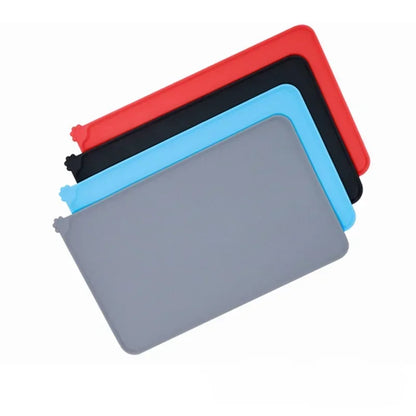 Silicone Non - Stick Waterproof Pet Food Feeding Pad with High Lips for Dog and Cat, Puppy Feeder Tray Water Cushion Placemat