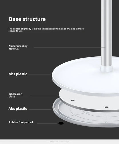Sturdy Tablet Stand with Adjustable Viewing Angles - Ideal for Bedside, Desktop, and Kitchen Use