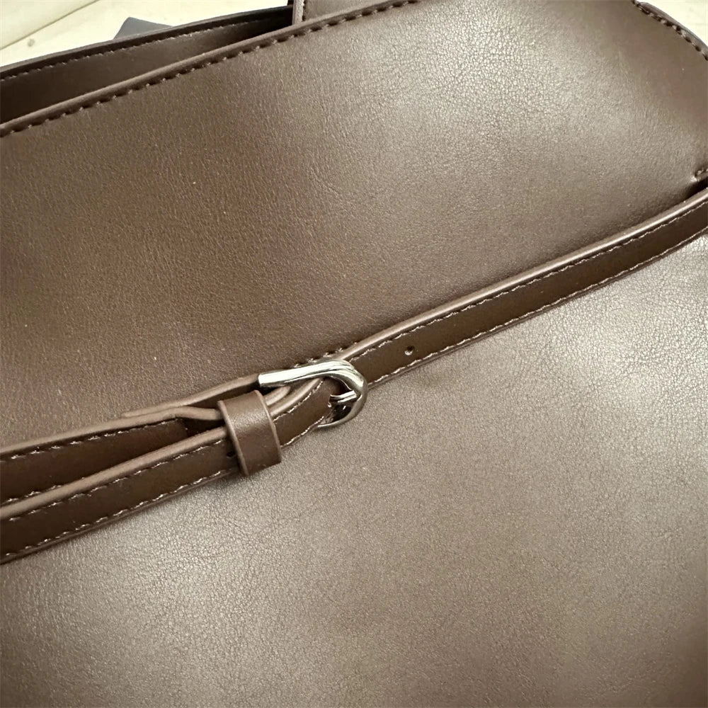 Stylish Big Top-handle Bags For Women Belt Pure Color Large Capacity Shopper Shoulder Totes 2025 Latest Luxury Designer Handbags