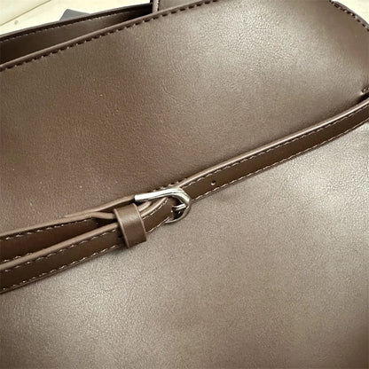 Stylish Big Top-handle Bags For Women Belt Pure Color Large Capacity Shopper Shoulder Totes 2025 Latest Luxury Designer Handbags