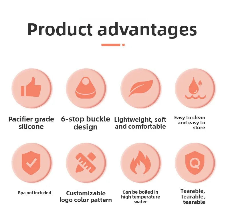 Eating Enlarged and Widened Bib Waterproof Silicone Super Soft and Light Feeding Complementary Food Children's Bib Saliva Pocket