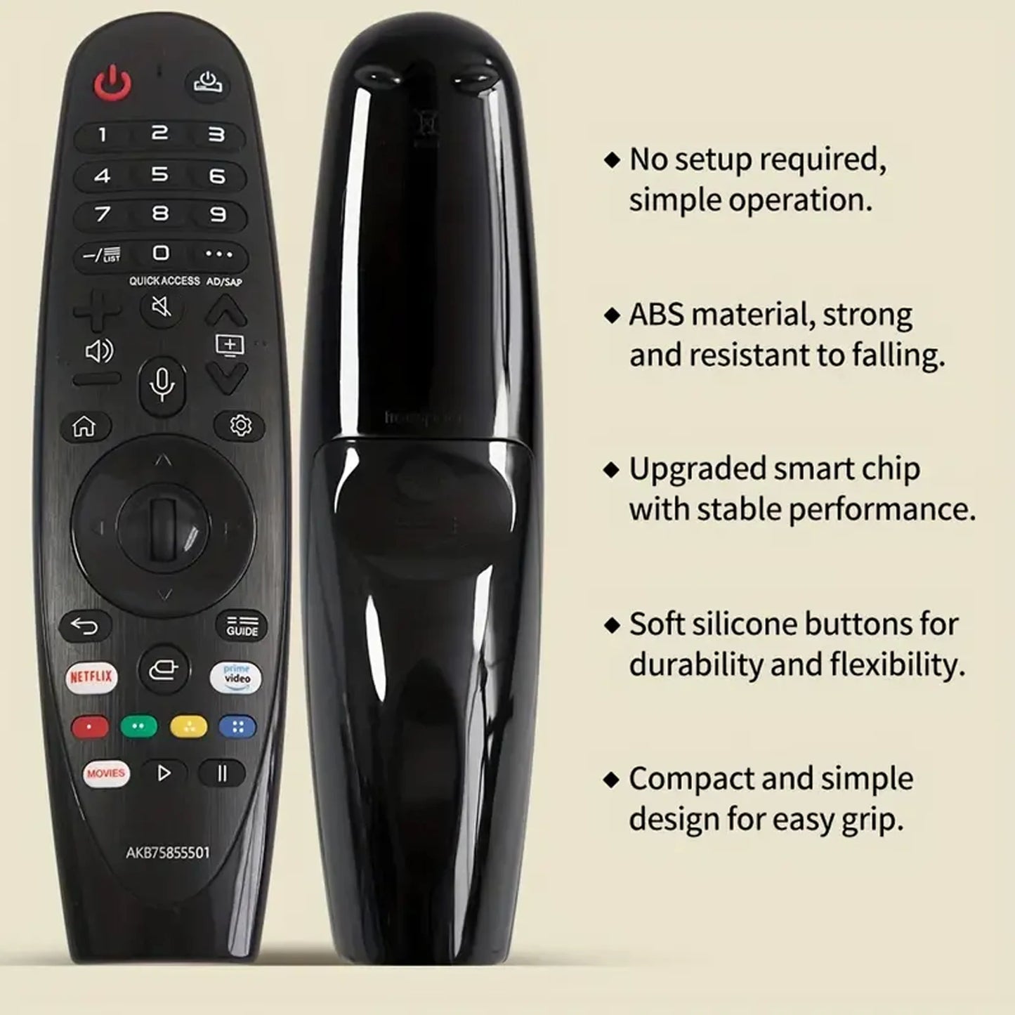 Universal Magic Remote for Smart TV(with Voice&Pointer), Replacement for AKB75855501 MR20GA MR21GA MR21GC MR19BA