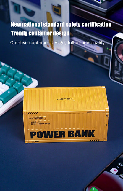 Large Capacity 50000mAh Power Bank 22.5W PD Fast Charging Auxiliary Battery for Outdoor Camping High-Speed External Spare