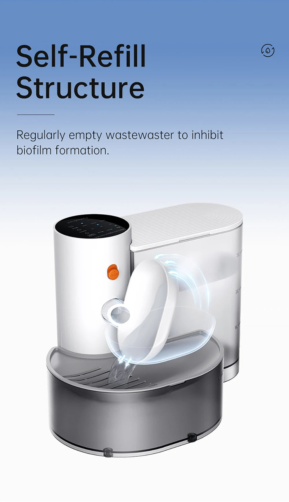 3L Pouring Cat Water Dispenser Flowing Water Charging Automatic Water Feeder Smart Pet Water Dispenser Can Set Amount of Water