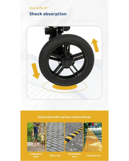 Push Pull Double Stroller Wagon 4&2 Seater Featuring 5 Point Harnesses Kids Wagon Stroller