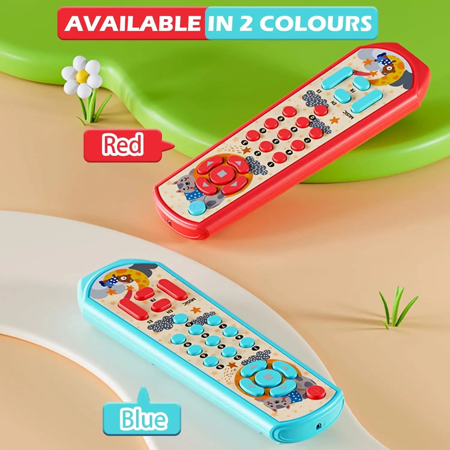 Silicone Teethers Toys for Babies 18 Months+, Baby Remote Control Chew Toy, Learning Musical Sensory Toys Gifts for Newborn Baby