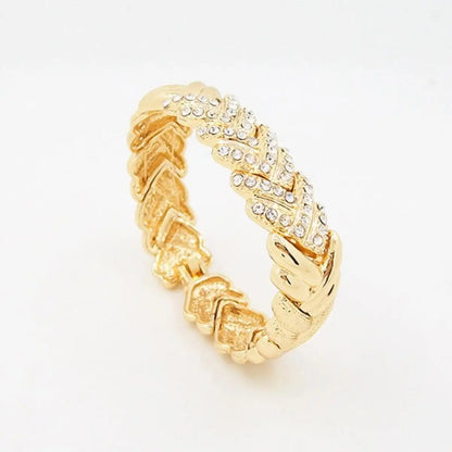 ewelry for Women Fashion Crystal Jewelry Set 18k Gold Plated Rhinestone Clear Crystal Necklace Earrings Accessories Gifts for Pr