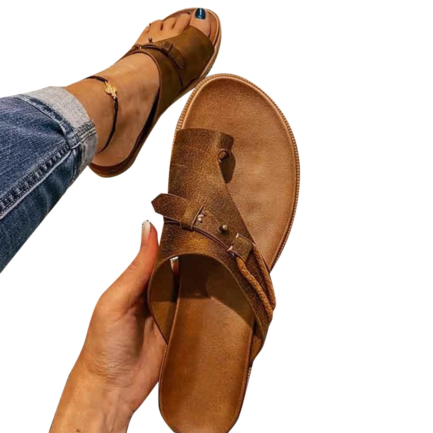 Womens Orthotics Sandals Comfort Premium Casual Flat Sandal For Summer Outdoor Hiking Walking Beach Shoes