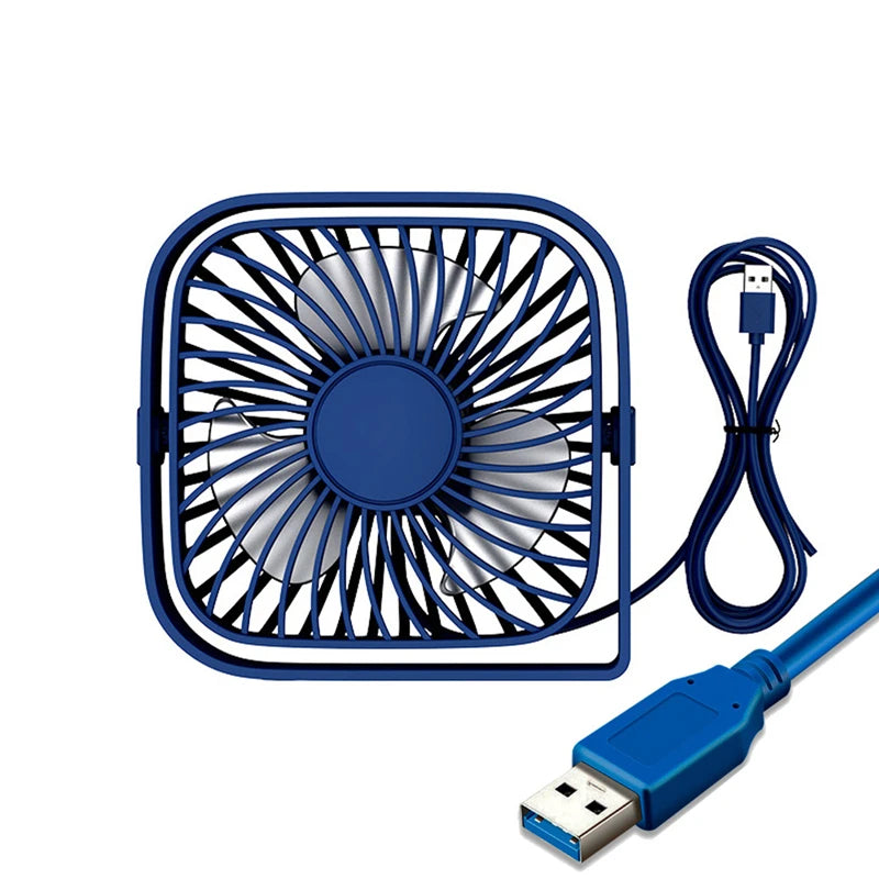 Mini Portable Fan USB Desk Fan Table Strong Airflow &Quiet Operation 3 Speed Wind 360° Rotatable Standing Fans For Room