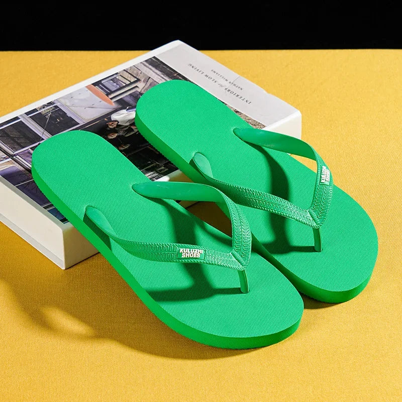 Men's Flip Flops 2025 Summer New Casual Versatile Clip Toe Beach Shoes Trendy Outerwear Anti Slip Cool Slippers