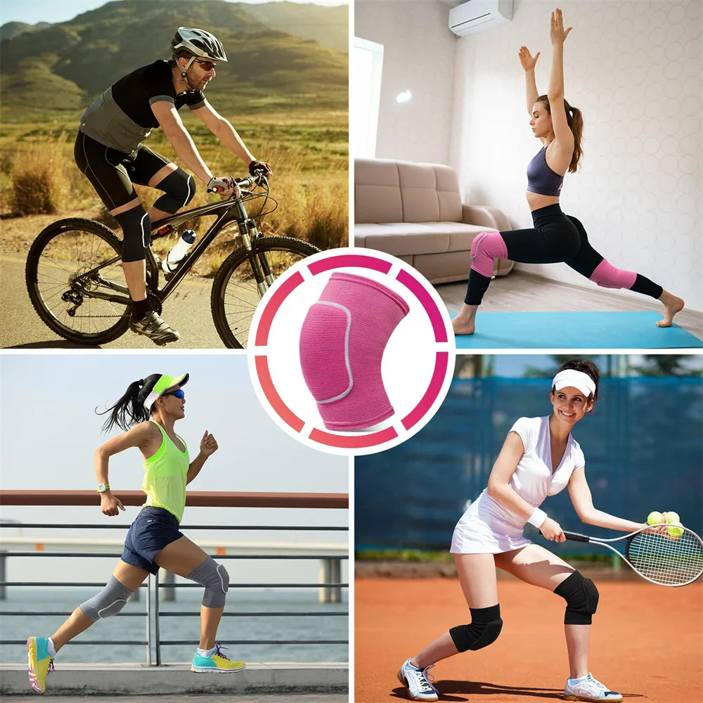 Volleyball Knee Pads for Dancers Men Women Kids Soft Breathable Knees Protective Football Dance Yoga Tennis Running Cycling Use