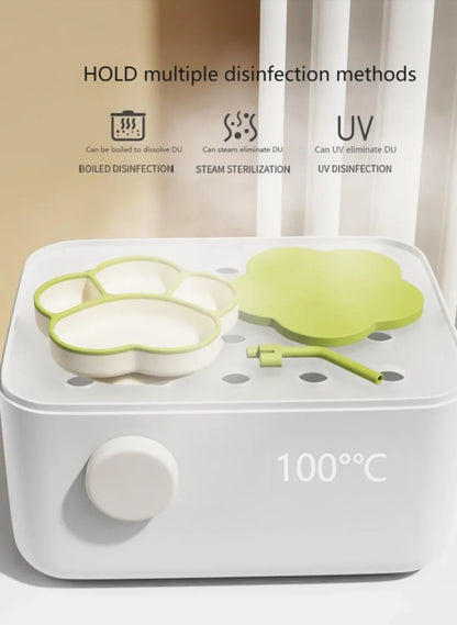 Baby Silicone Dining Plate with Baby Feeding Toddler Training Tableware Straw Cute Cat Claw Child Dishes Kids Plate Dishes Bowl