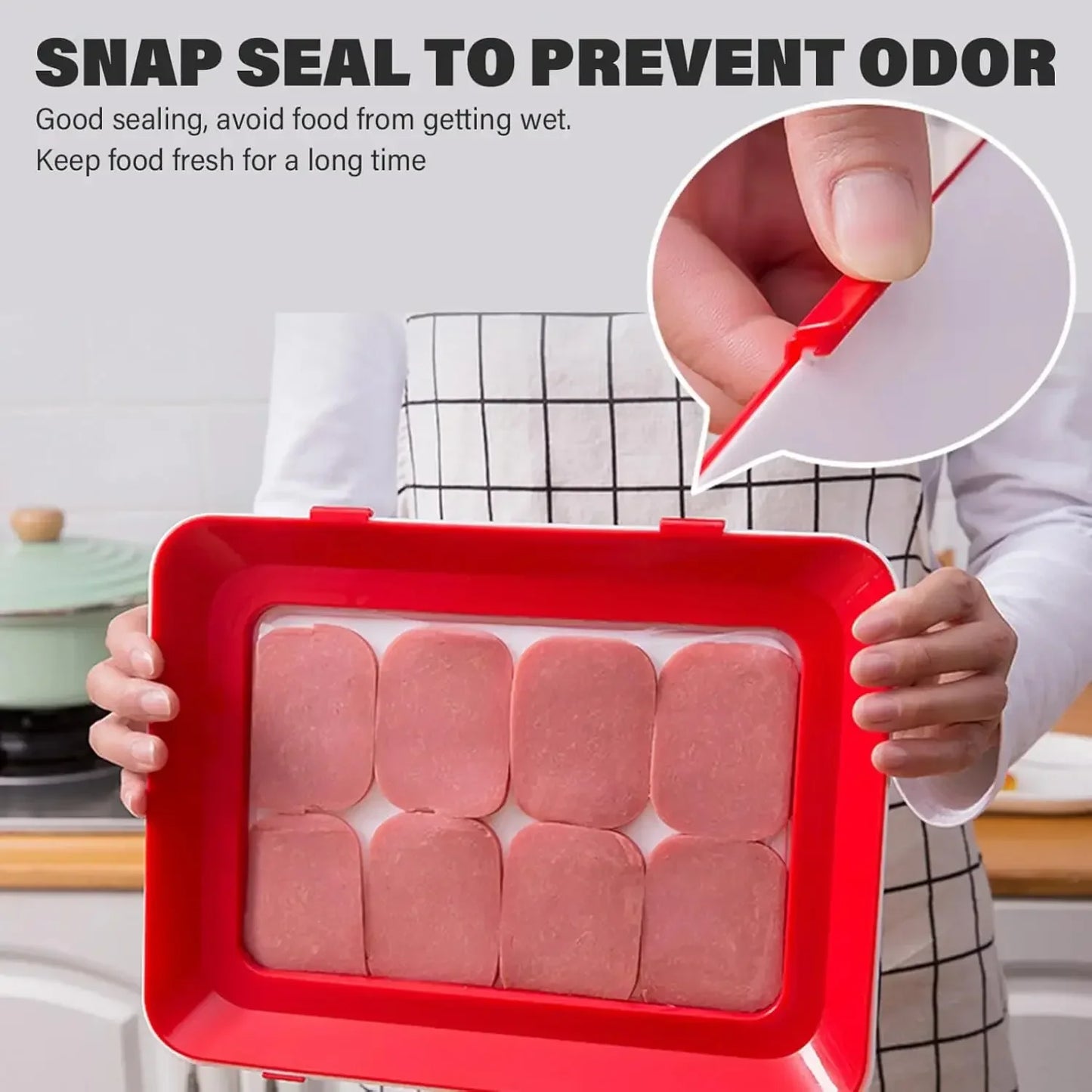 Vacuum Fresh Storage Tray Reusable Creative Food Storage Container Stackable Food Preservation Tray with Elastic Lid