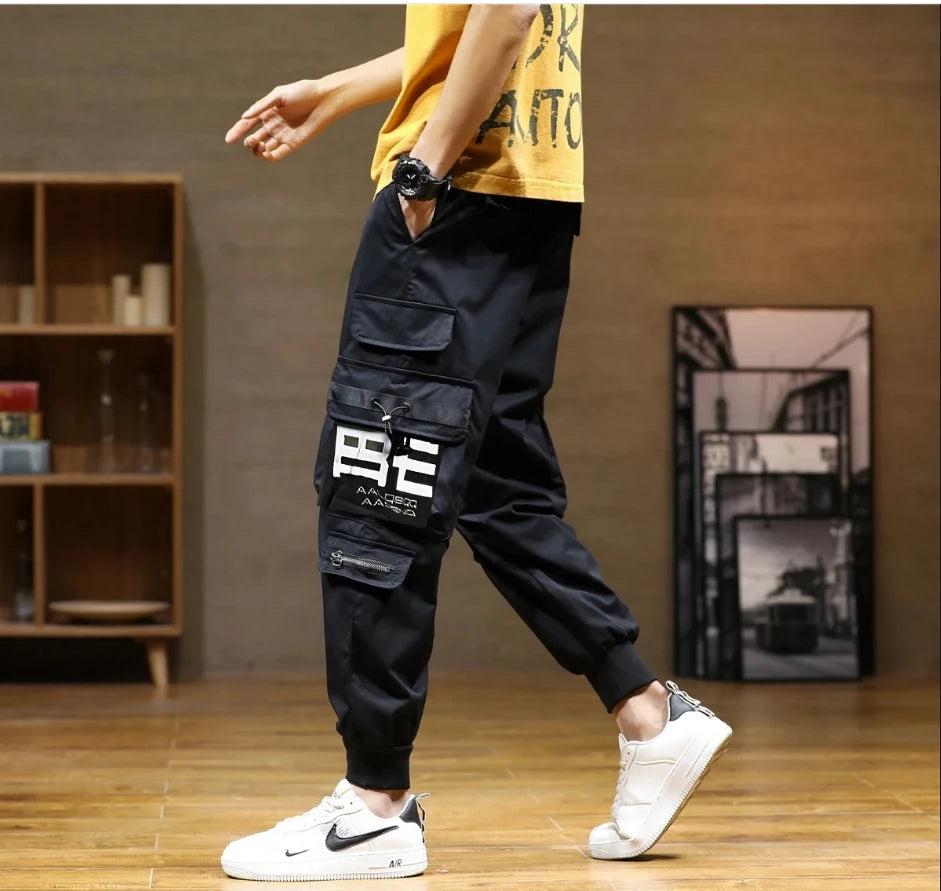 Classic Design Multi Pocket Cargo Pants, Men's Casual Loose Fit Drawstring Cargo Pants/Joggers For Spring Summer Outdoor