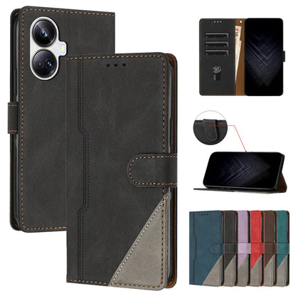 Realme 10 Case Simple Business Style Leather Phone Case on sFor Funda OPPO Realme 10 9 8 Pro 9i 7i 10Pro+ 9Pro Plus Flip Cover