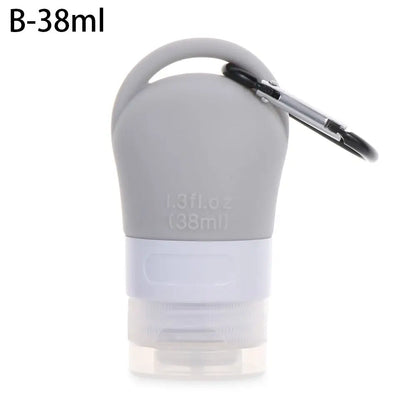 Travel Bottle Leakproof Silicone Refillable Squeezable Travel Tube with Keychain Hook for Cosmetic Toiletry Shampoo