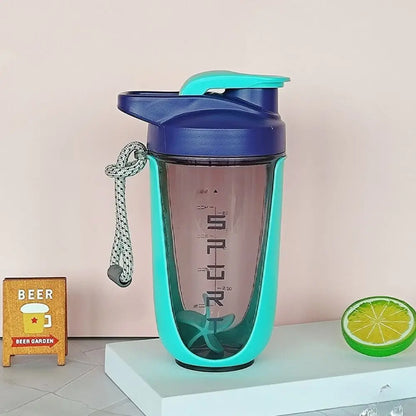 With Whisk Ball Sport Water Bottle Stirs Cup Drinkware Blender Water Bottle LeakProof Portable Sport Mixing Cup