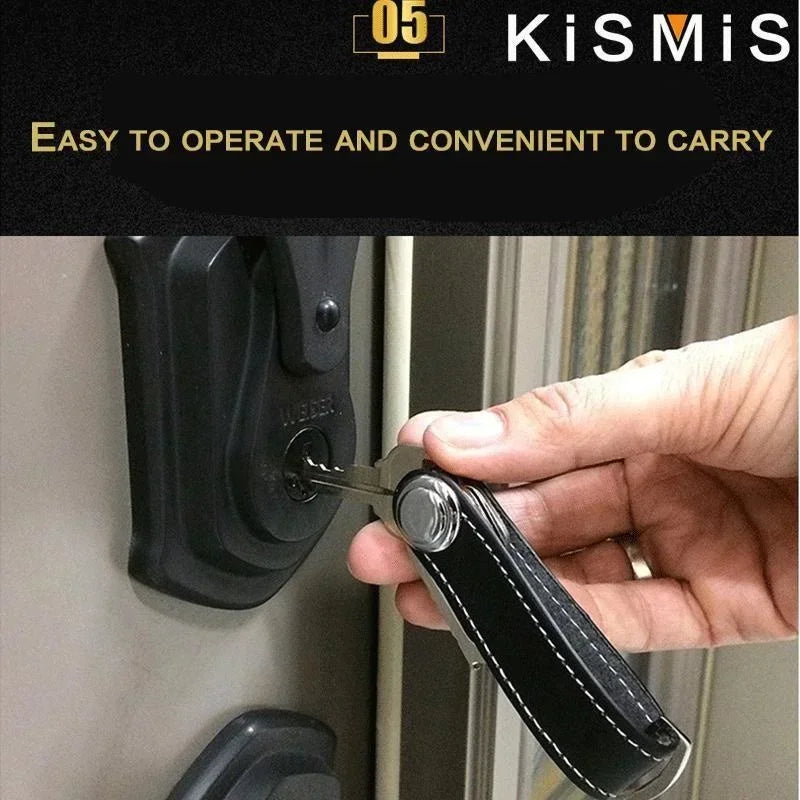 Car Key Pouch Storage Case Wallet Holder Keyring Collector Organizer Keychain Multifunctional Folding Pocket Keyholde