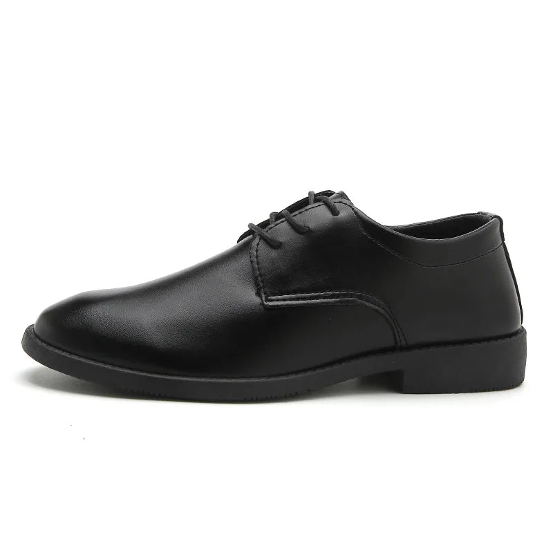 Men's Shoes Black Leather Men's Formal Shoes Oxford Wedding Party Office Business Shoes Plus Size Fashionable and Comfortable