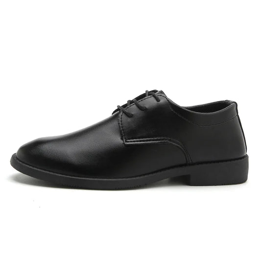 Men's Shoes Black Leather Men's Formal Shoes Oxford Wedding Party Office Business Shoes Plus Size Fashionable and Comfortable