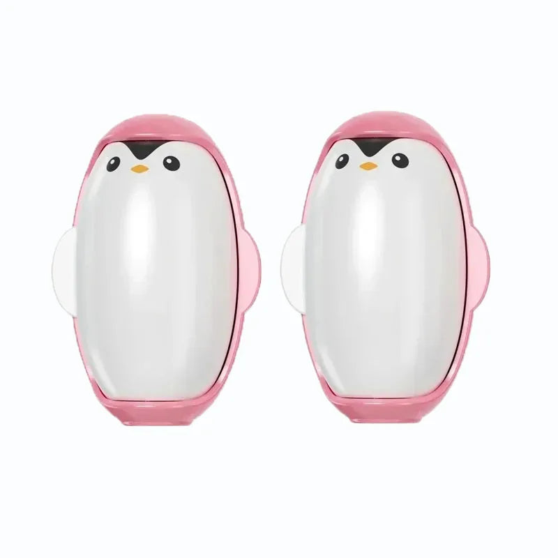 Penguin Lint Remover Reusable Portable Roller for Clothes Pet Hair Remover Washable Dust Removal Hairs Sticky Portable Gel Lint