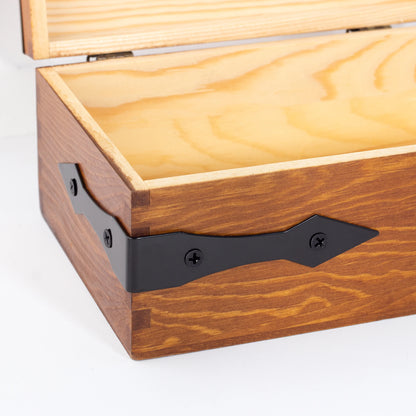 Black Metal Corner Protector Iron Decorative Corner Bracket Edge and Corner Guards for Wooden Table Desk Box Cabinet Furniture