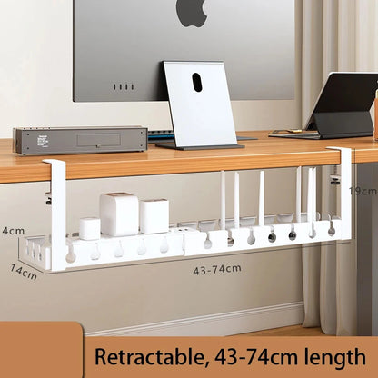 Desk Cable Management Tray,Wire Management, Cable Tray with Clamp for Wire Organizers,Computer Cord Rack for Office,Home