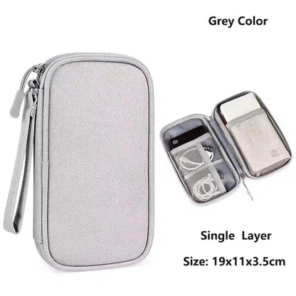 Travel Organizer electronics accessories organizer portable waterproof double layers storage for cable hard disk Power Bank