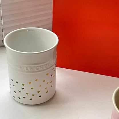 Kitchen Utensil Holder Countertop,Ceramic Storage Organizer,Cooking Tool Caddy Canister,Porcelain Tableware Container Jars Boxes