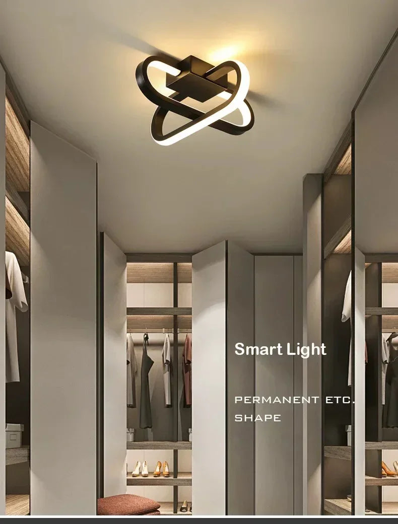 LED Strip Aisle Ceiling Lights Modern Minimalist Living Room Lamps For Balcony Entrance Staircase Home lighting Led 3 color