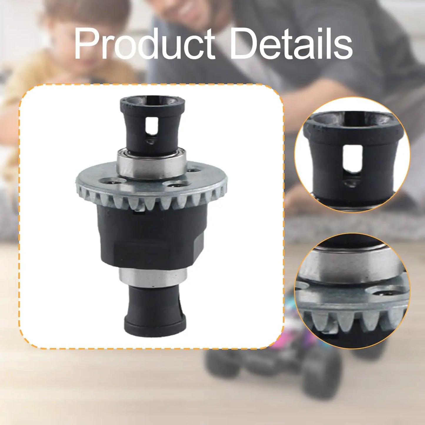 RC Car Differential Spare Parts, 1:18 Scale, DIY Accessory Sturdy Replace Parts for 18101 Crawler Car Model Truck Vehicles