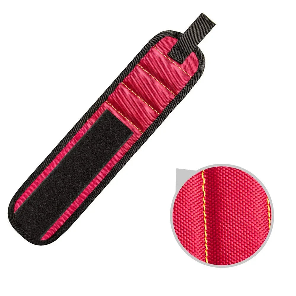 Magnetic Wristband Three Rows of Six Magnets for Holding Screws,Drilling Bits,Nails,Wrist Tool Holder Belts with Strong Magnets