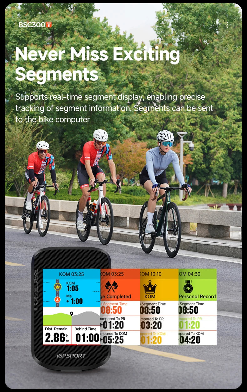 iGPSPORT BSC300T Touch-screen Bike Computer Global Map Cycling Computer Wireless Bike GPS Computer Support E-bike