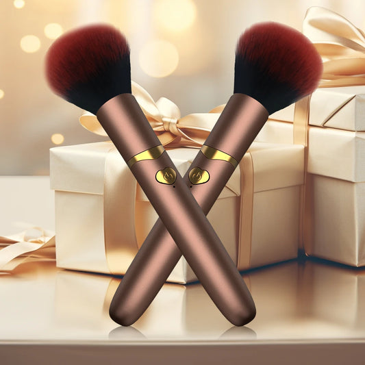 2 In 1 Portable Makeup Brush Rechargeable Electric Foundation Brush For Liquid Creams And Foundations