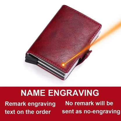 Anti Rfid Blocking Men Wallets with Custom Name Carbon Fiber Mini Wallet Large Capacity Card Holders Small Money Bag Male Purses