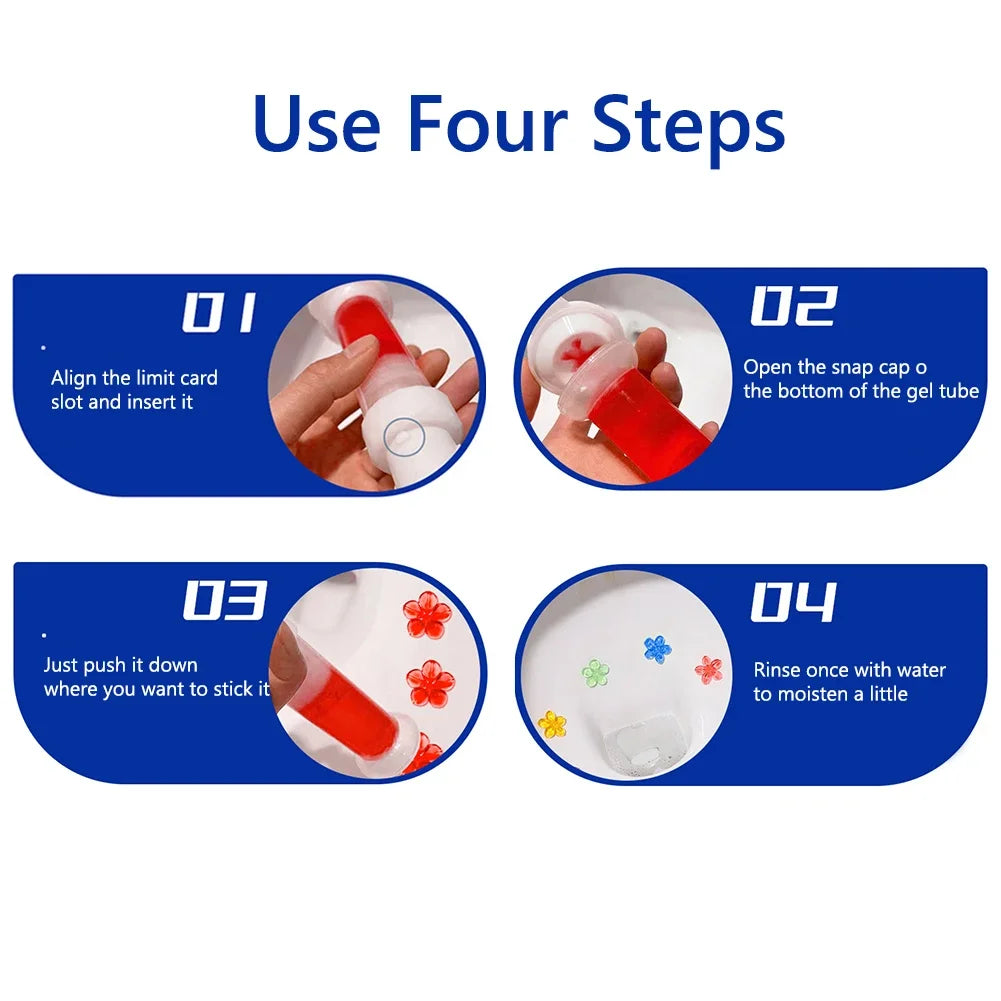 Toilet Cleaner Gel Remove Odors Leave Flower Aromatic Toilet Gel No Traces Comfortable Smell for Household Cleaning Products