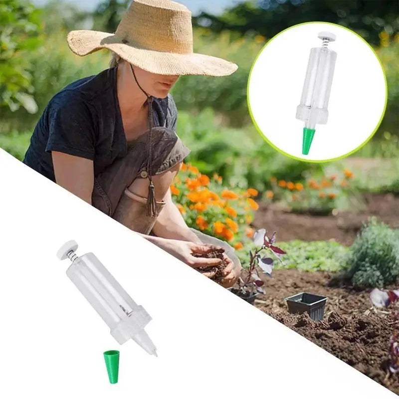 1pc Handheld Seed Dispenser, Mini Manual Seeder Tool for Garden Planting, Flower Pot & Garden Bed Essential Gardening Supplies