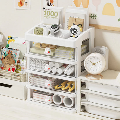 5 Tier Stationery Handbook Student Desktop Organizer, Organizer Drawers, Hair Accessories Organizer for Kids, Pen Holder Shelf