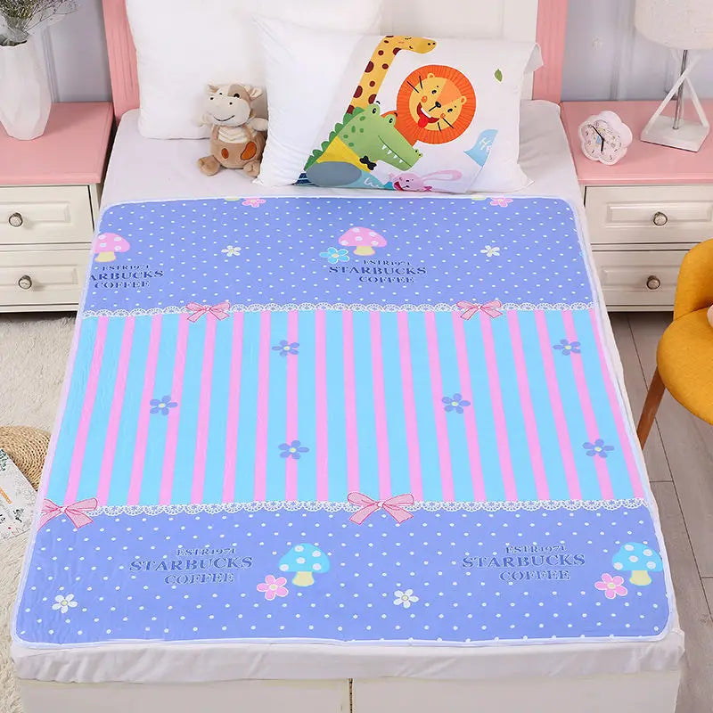 Reusable Infant Change Pad Baby Waterproof Crib Changing Mat Urine Sheet Cotton Diaper Cover Washable Newborn Bed Nappy Mattress