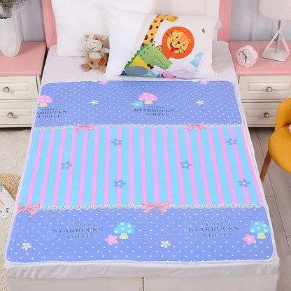 Reusable Infant Change Pad Baby Waterproof Crib Changing Mat Urine Sheet Cotton Diaper Cover Washable Newborn Bed Nappy Mattress